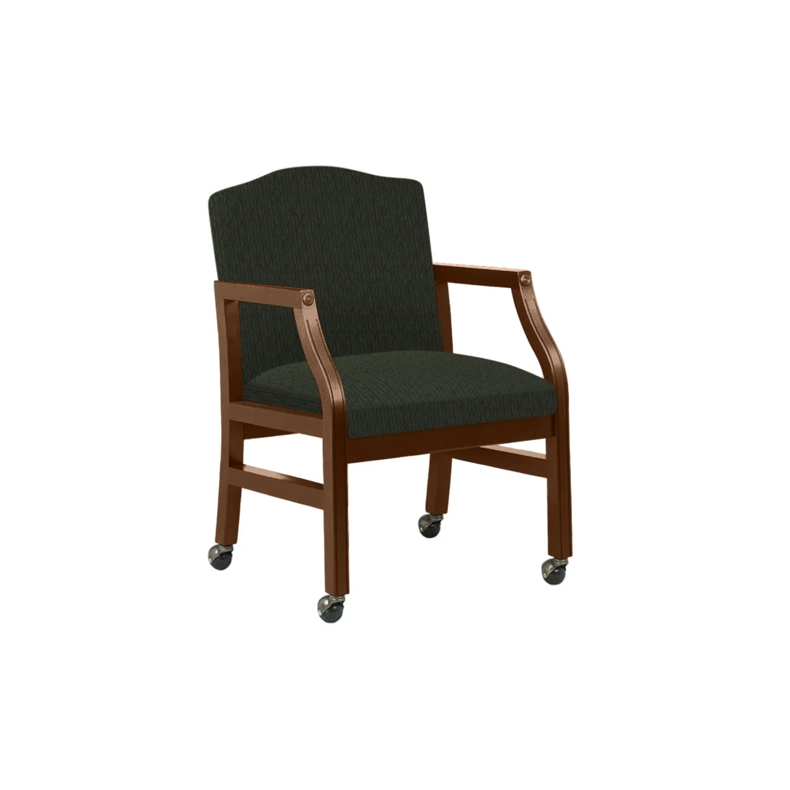 Heavy-Duty Fabric Traditional Guest Chair with Casters