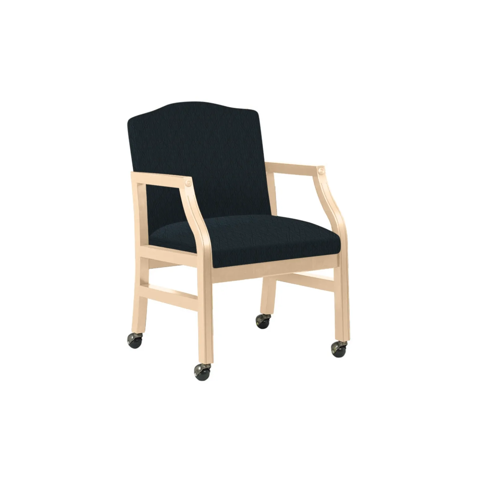 Heavy-Duty Fabric Traditional Guest Chair with Casters