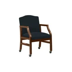 Heavy-Duty Fabric Traditional Guest Chair with Casters