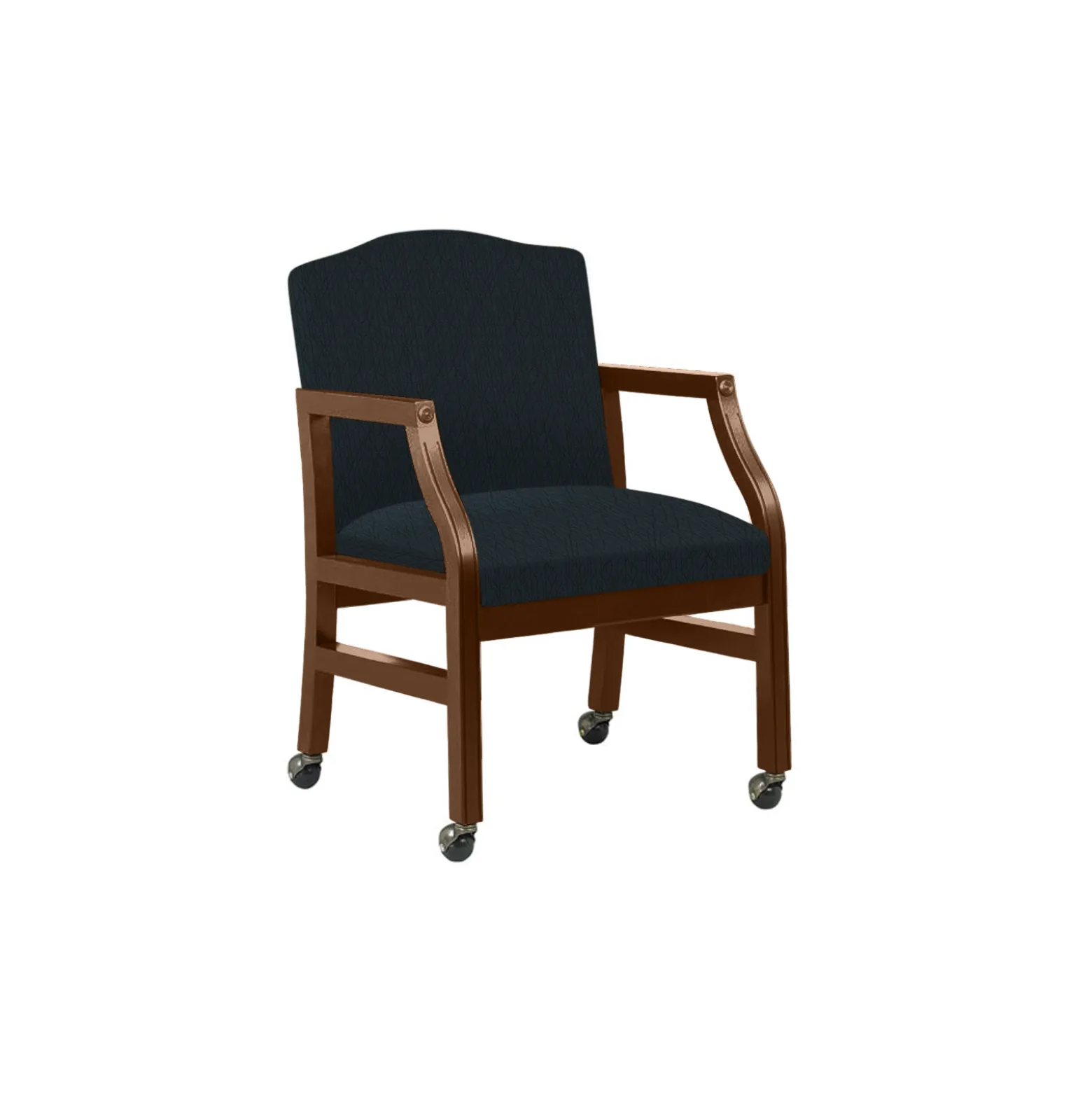 Heavy-Duty Fabric Traditional Guest Chair with Casters
