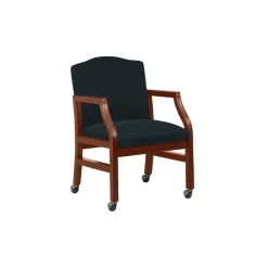 Heavy-Duty Fabric Traditional Guest Chair with Casters
