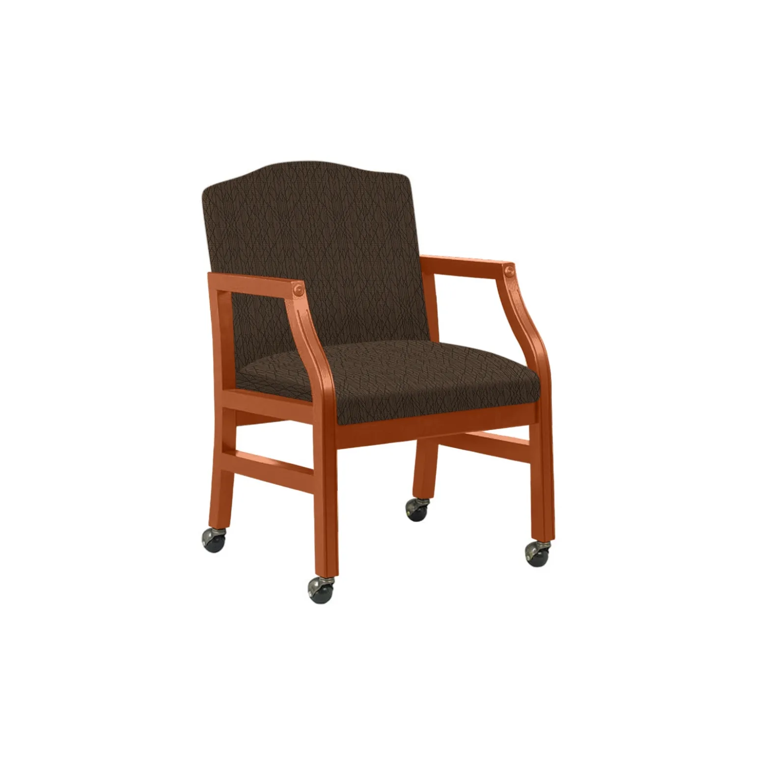 Heavy-Duty Fabric Traditional Guest Chair with Casters