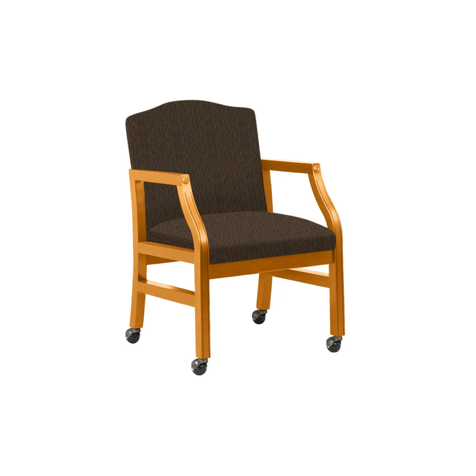 Heavy-Duty Fabric Traditional Guest Chair with Casters