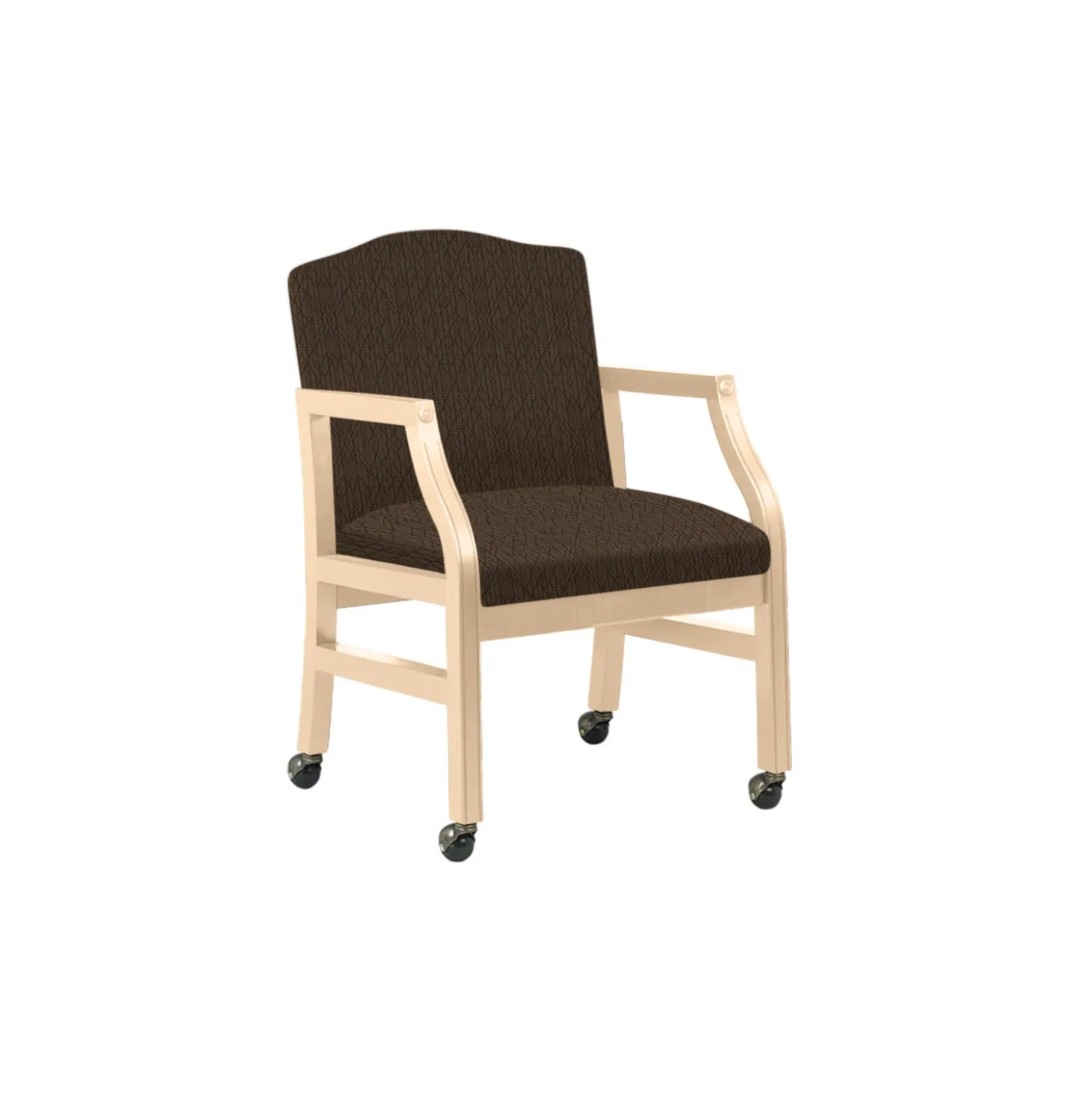 Heavy-Duty Fabric Traditional Guest Chair with Casters