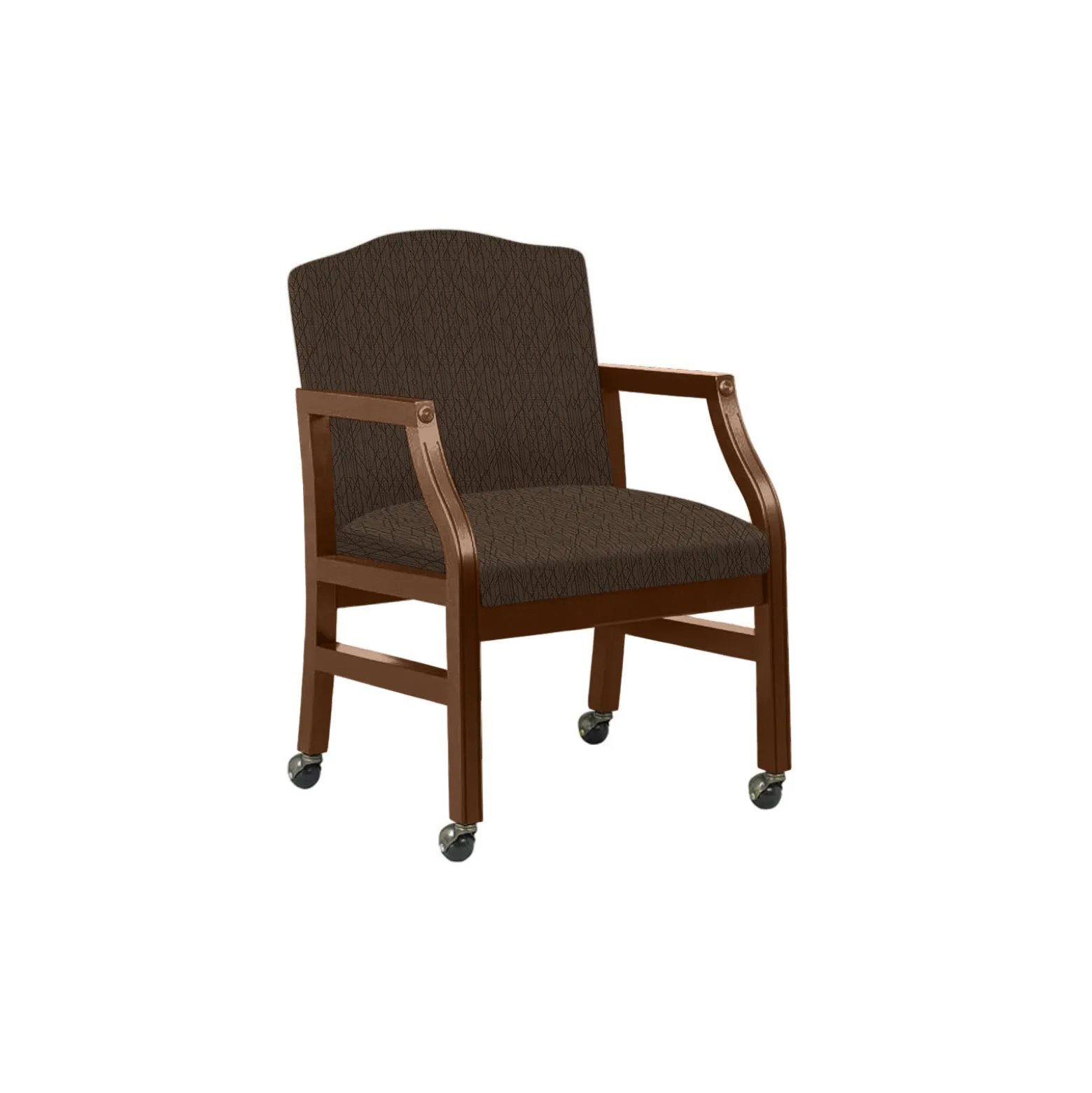 Heavy-Duty Fabric Traditional Guest Chair with Casters