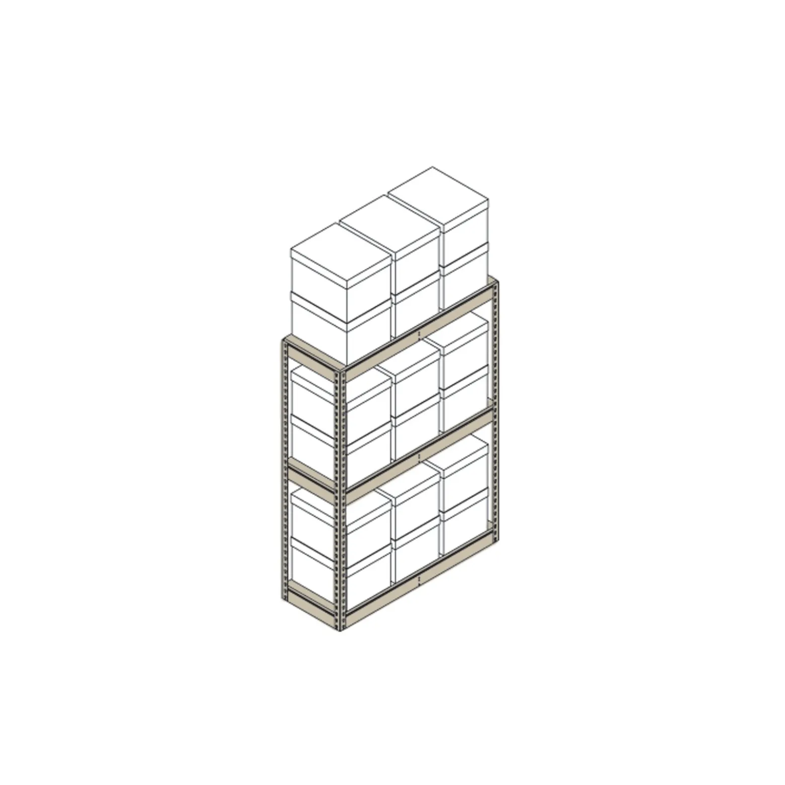 Heavy-Duty Shelving Unit - 42"W x 15"D x 60"H