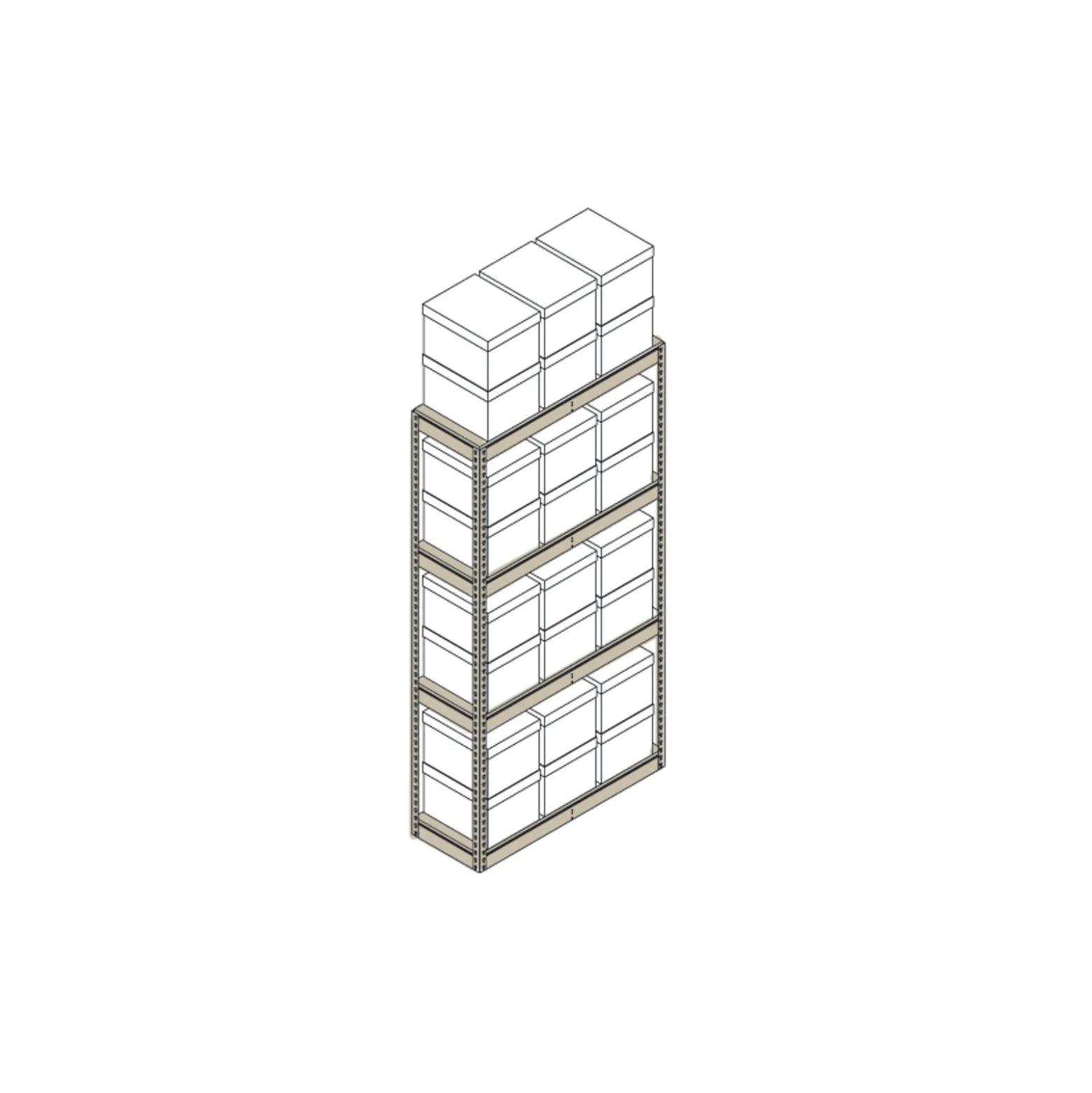 Heavy-Duty Shelving Unit - 42"W x 15"D x 84"H