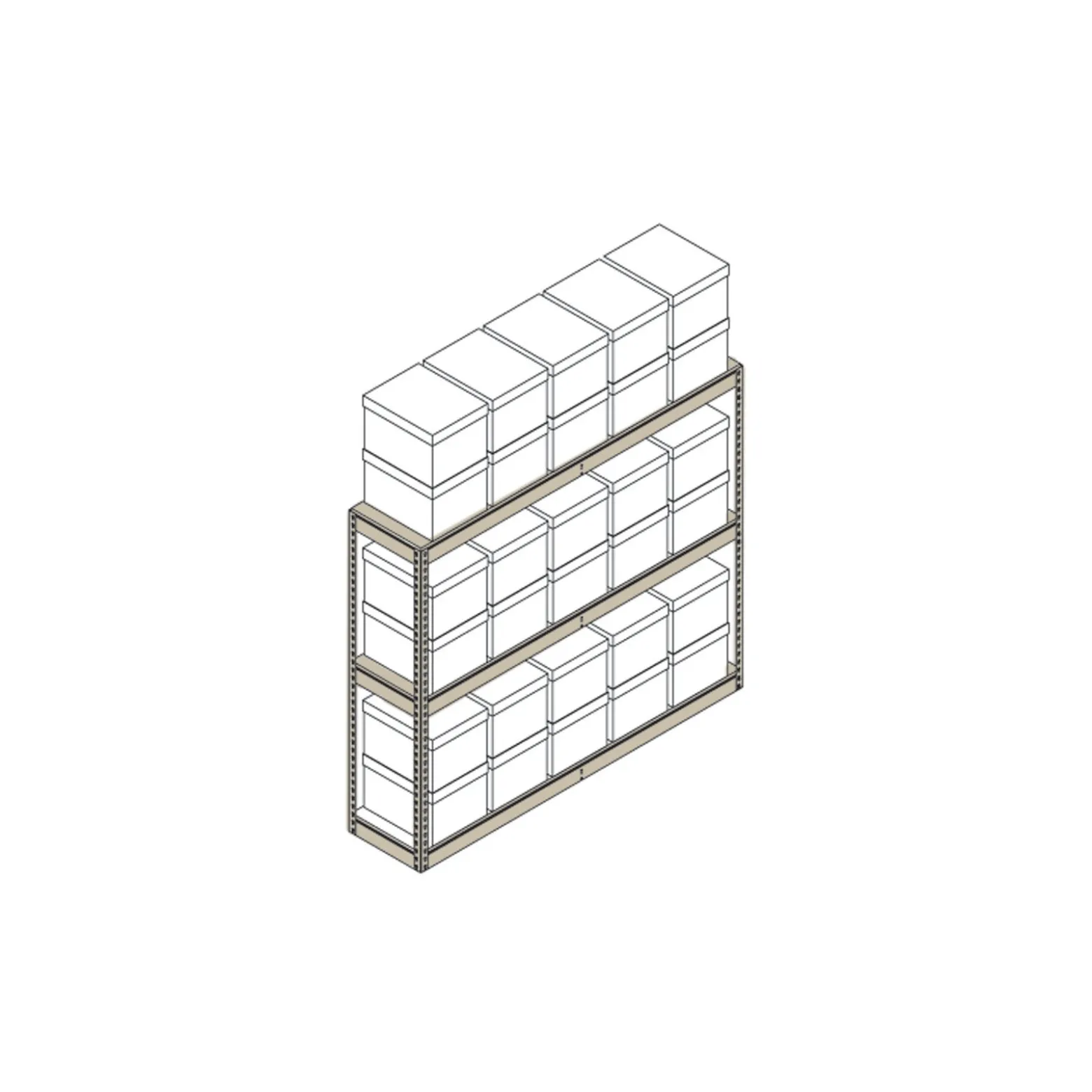 Heavy-Duty Shelving Unit - 69"W x 15"D x 60"H