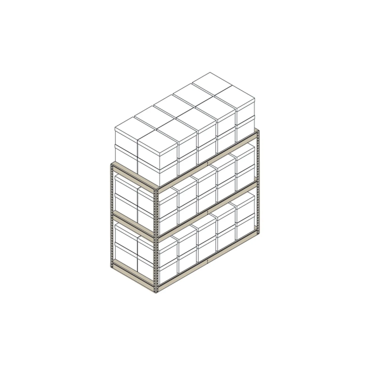 Heavy-Duty Shelving Unit - 69"W x 30"D x 60"H