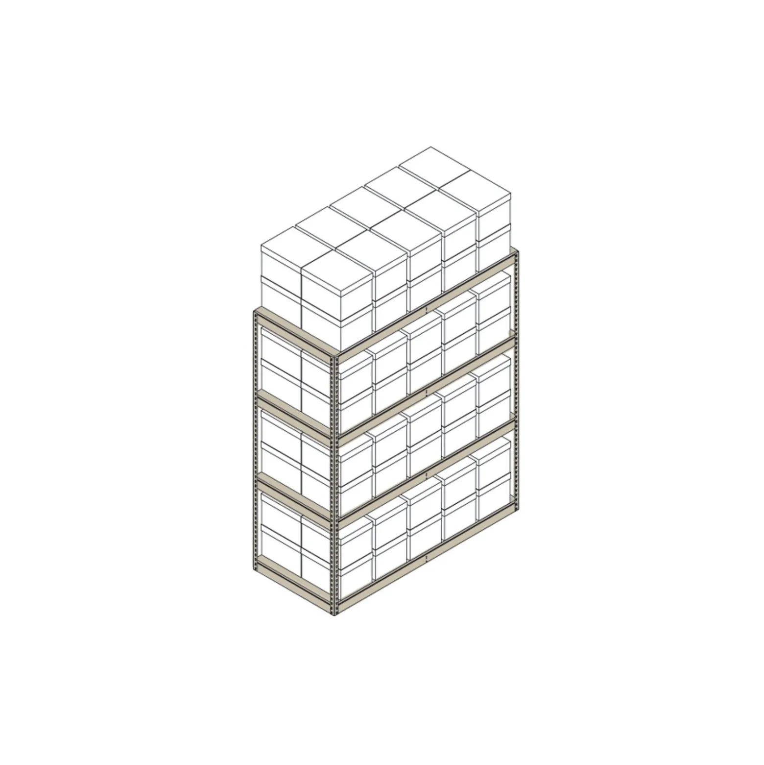 Heavy-Duty Shelving Unit - 69"W x 30"D x 84"H