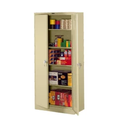 Heavy-Duty Steel Storage Cabinet - 78"H x 18"D