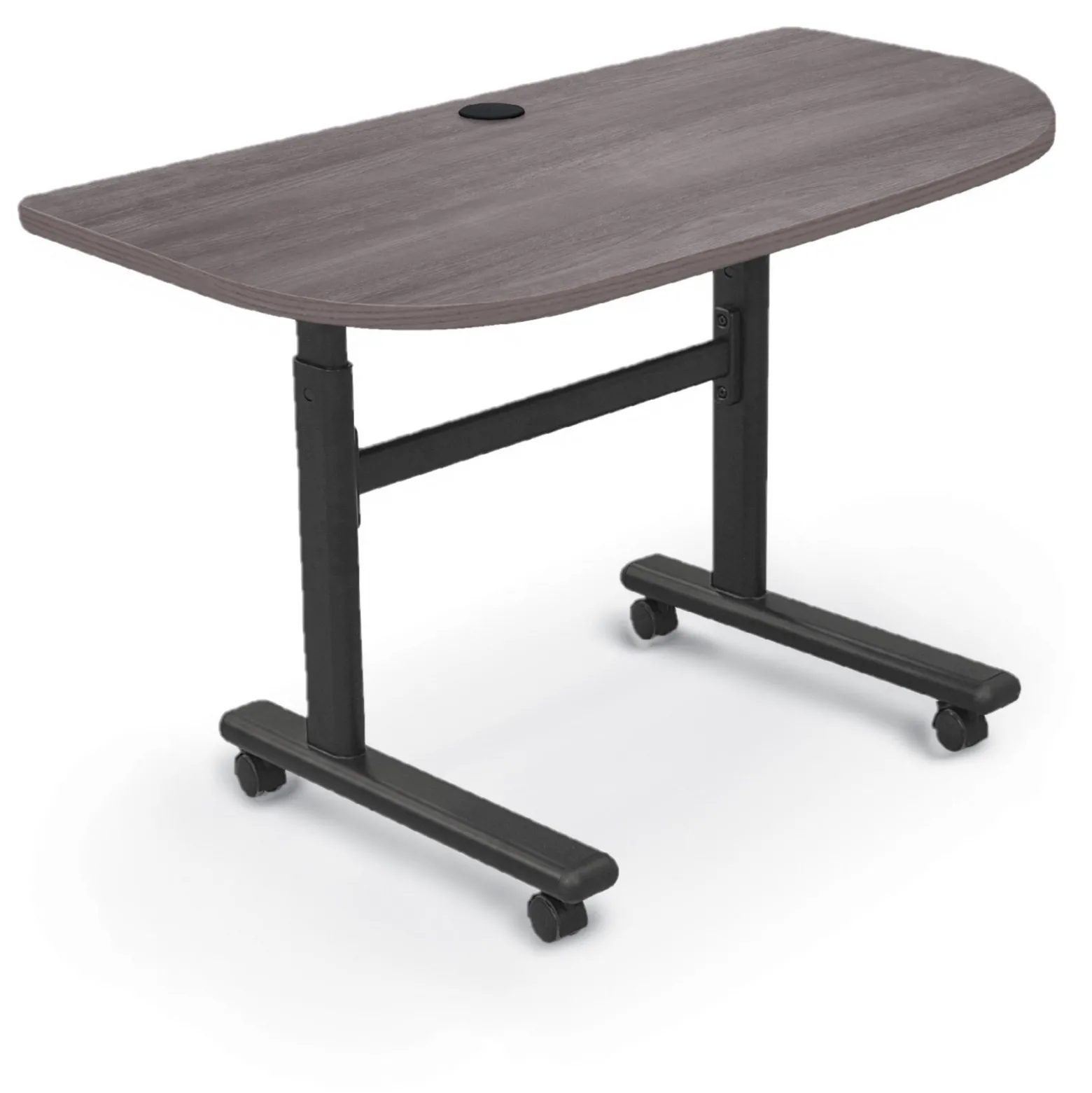 Height Adjustable Flippers Half Moon Mobile Flipper Table - 48"W x 24"D