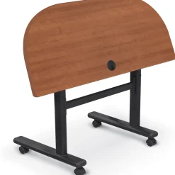 Height Adjustable Flippers Half Moon Mobile Flipper Table - 48"W x 24"D