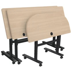 Height Adjustable Flippers Half Moon Mobile Flipper Table - 48