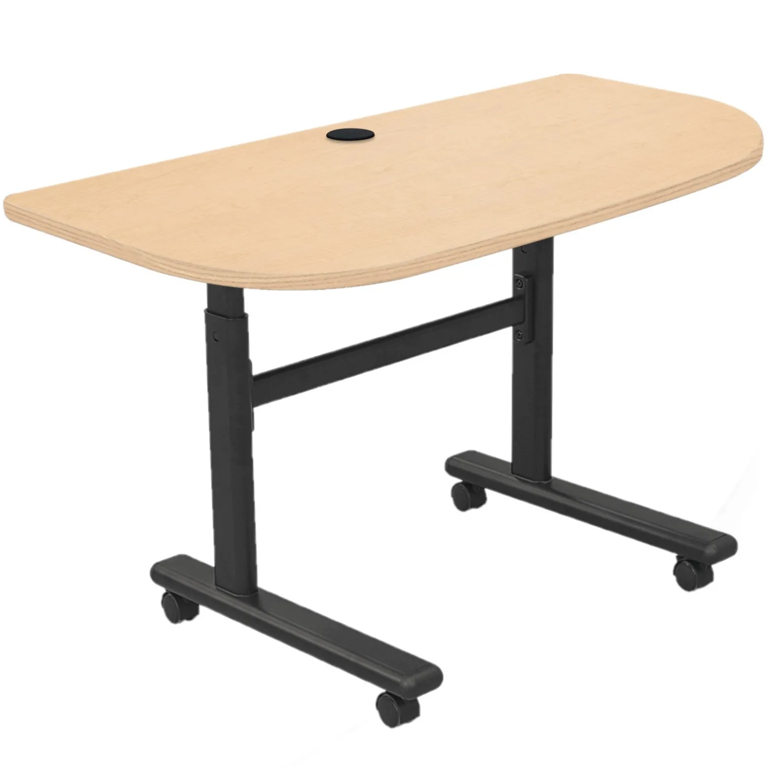 Height Adjustable Flippers Half Moon Mobile Flipper Table - 48"W x 24"D