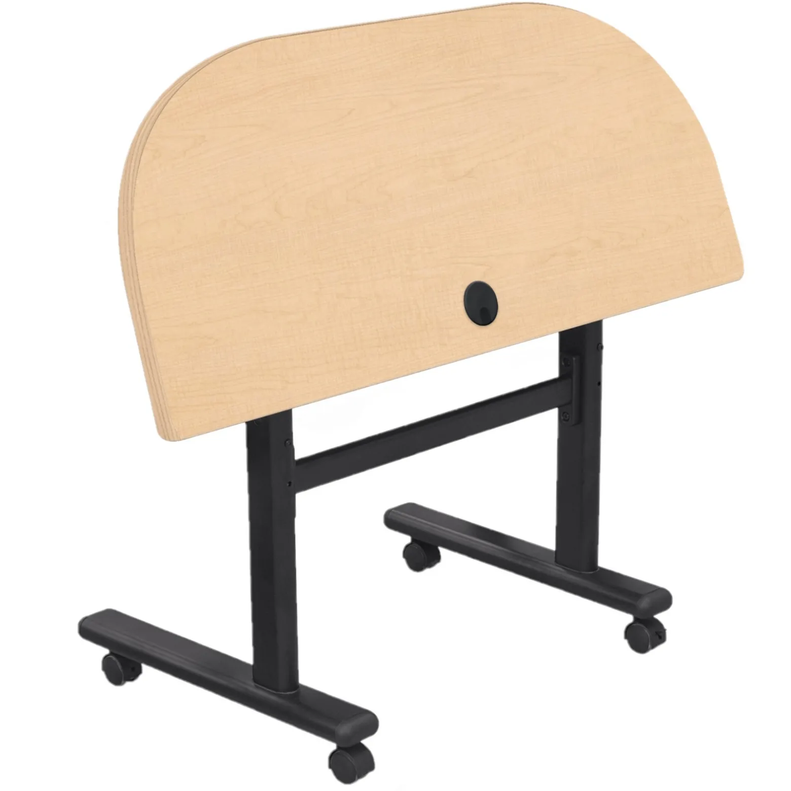 Height Adjustable Flippers Half Moon Mobile Flipper Table - 48"W x 24"D