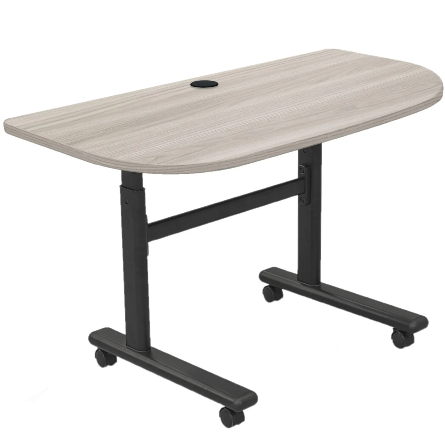Height Adjustable Flippers Half Moon Mobile Flipper Table - 48"W x 24"D