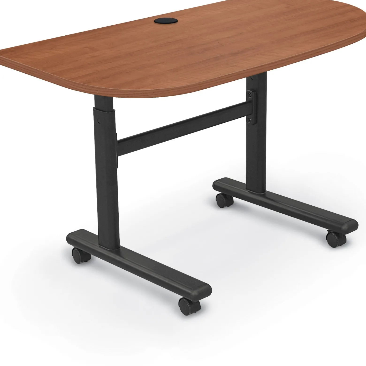 Height Adjustable Flippers Half Moon Mobile Flipper Table - 48"W x 24"D