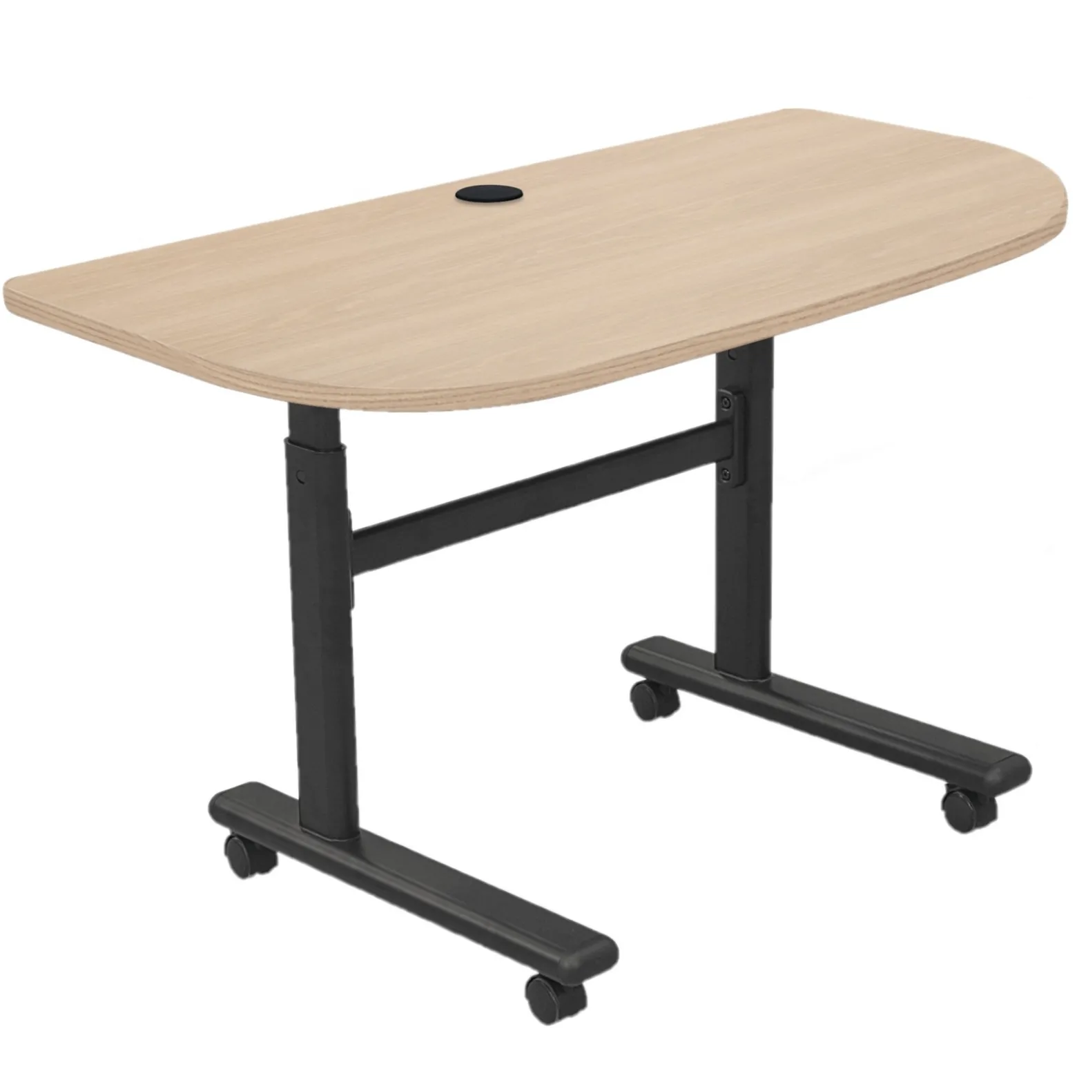 Height Adjustable Flippers Half Moon Mobile Flipper Table - 48"W x 24"D