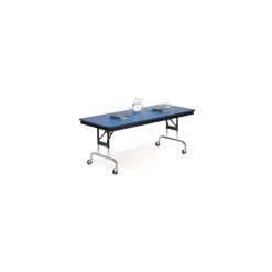 Height Adjustable Mobile Folding Table- 30"Wx60"D