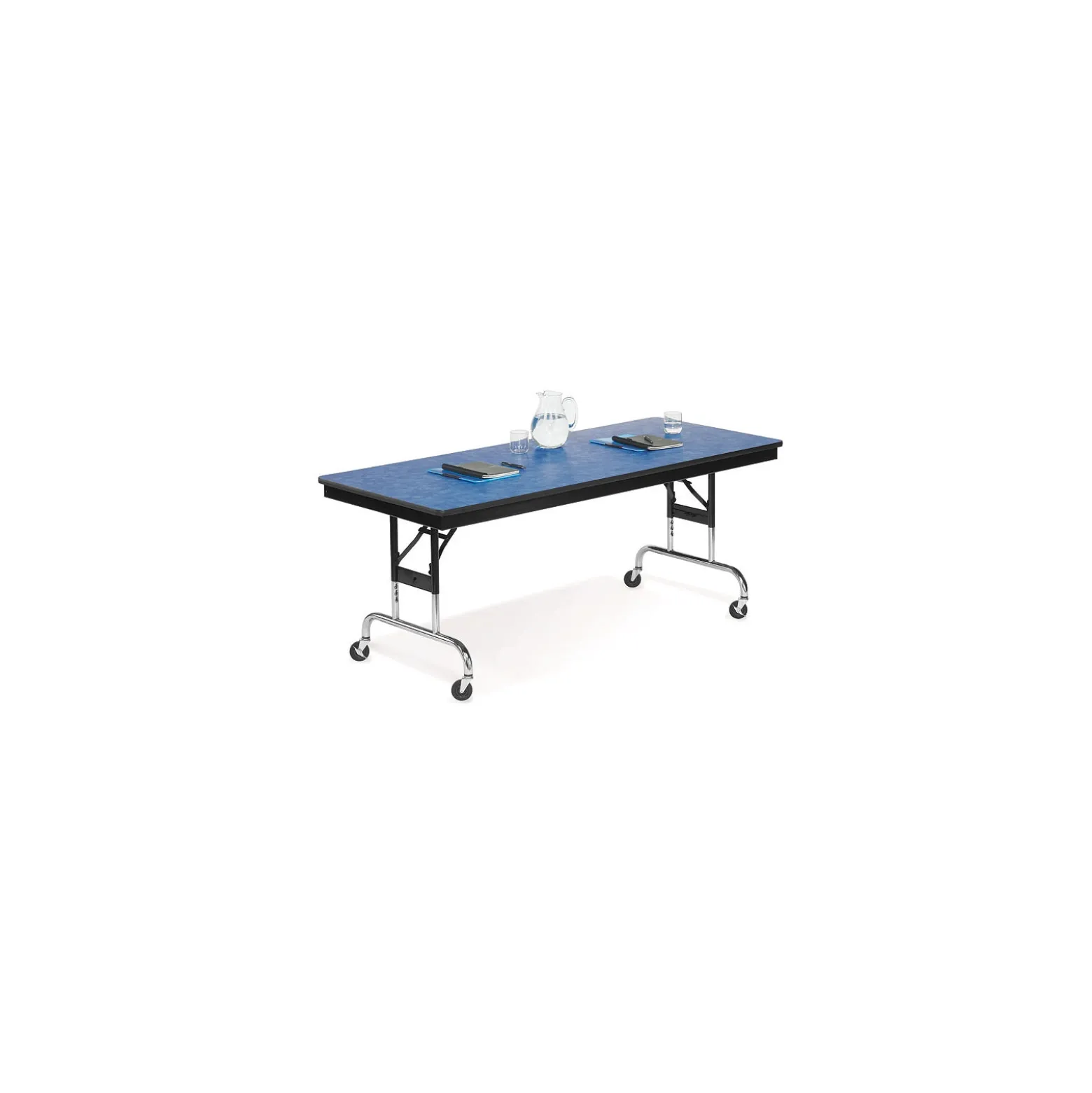 Height Adjustable Mobile Folding Table- 24"Wx60"D