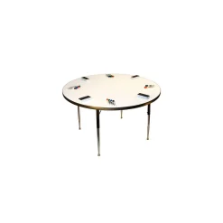 Height Adjustable Whiteboard Table - 48"DIA