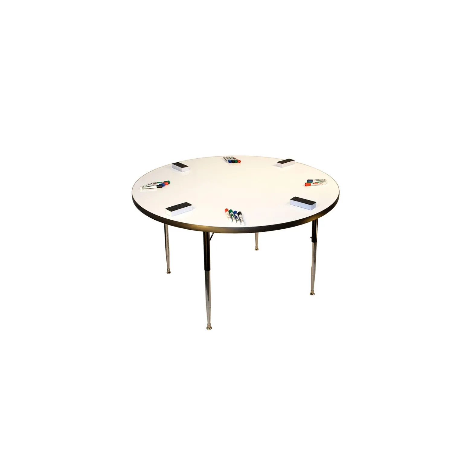 Height Adjustable Whiteboard Table - 48"DIA