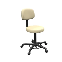 Helix Doctor Stool with Black Base and Back Rest