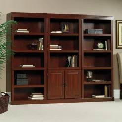 Heritage Hill 3 Piece Bookcase Set with closed door storage