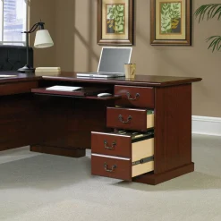Heritage Hill Reversible L-Shaped Desk with Drawer Storage - 72