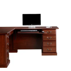 Heritage Hill Reversible L-Shaped Desk with Drawer Storage - 72