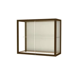Heritage Poplar Trophy Display Case with White Back - 36"W x 40"H