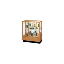Heritage Poplar Trophy Display Case with White Back - 36"W x 40"H