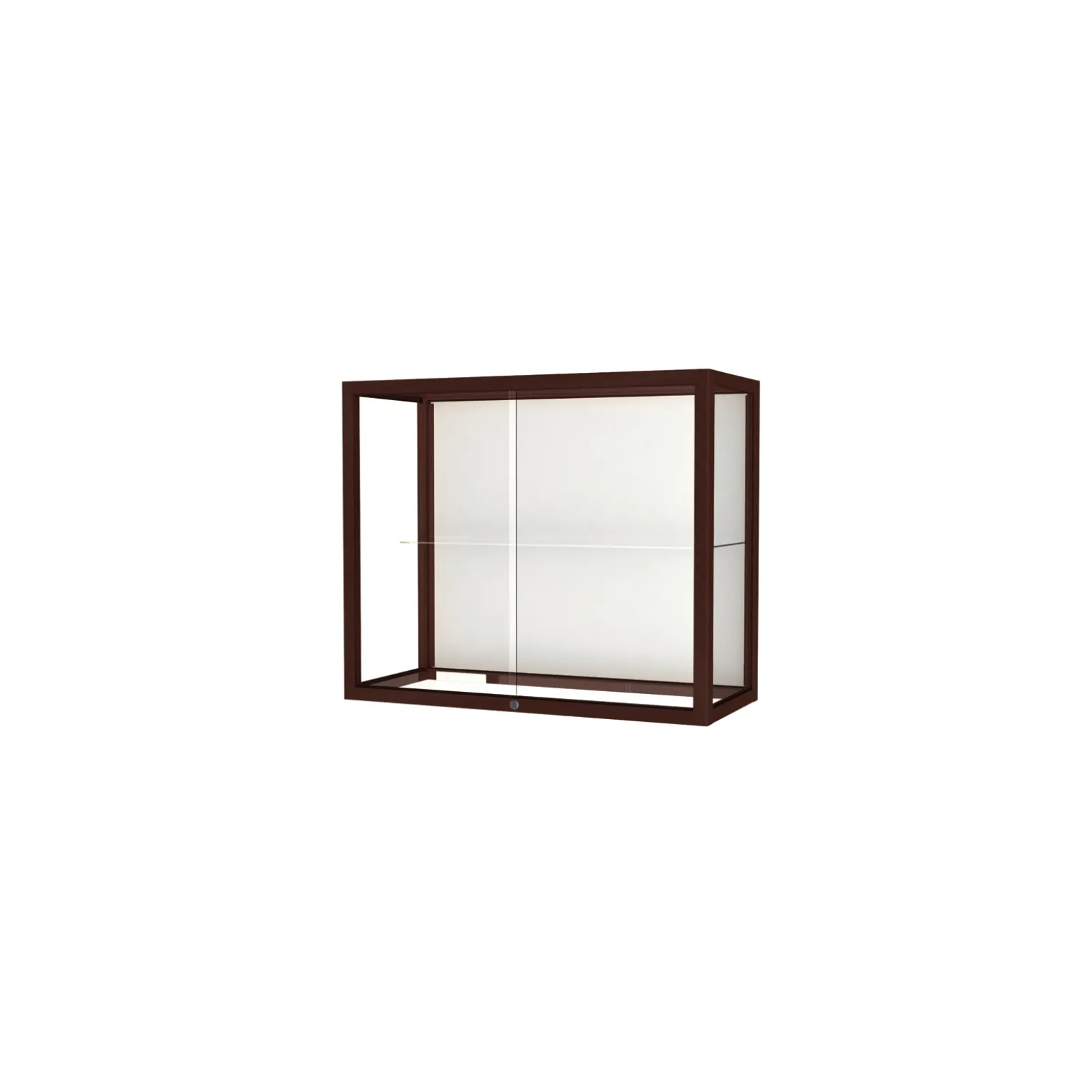 Heritage Poplar Trophy Display Case with White Back - 36"W x 40"H