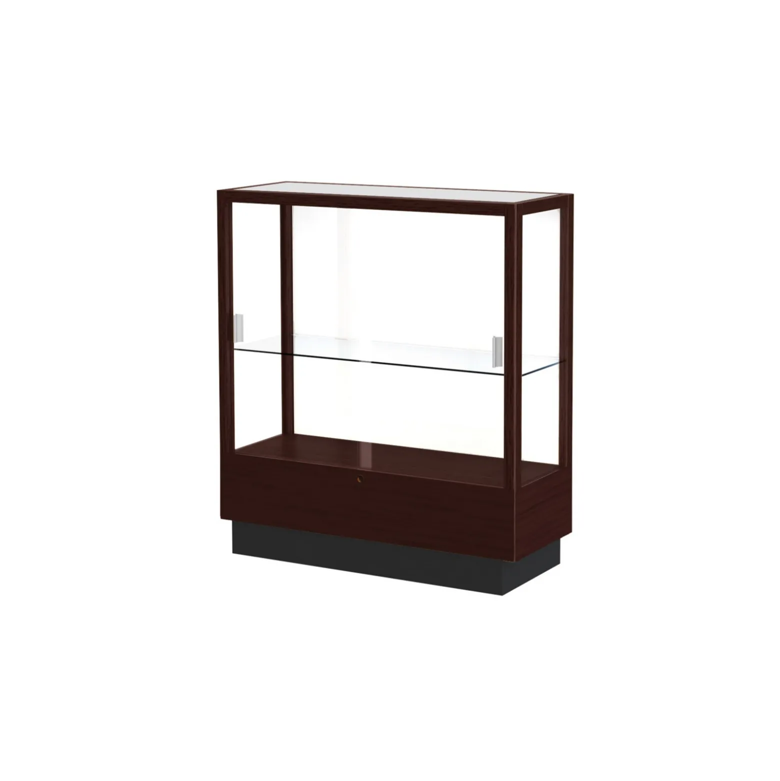 Heritage Poplar Trophy Display Case with White Back - 36"W x 40"H