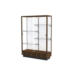 Heritage Poplar Trophy Display Case with White Back - 48"W x 70"H