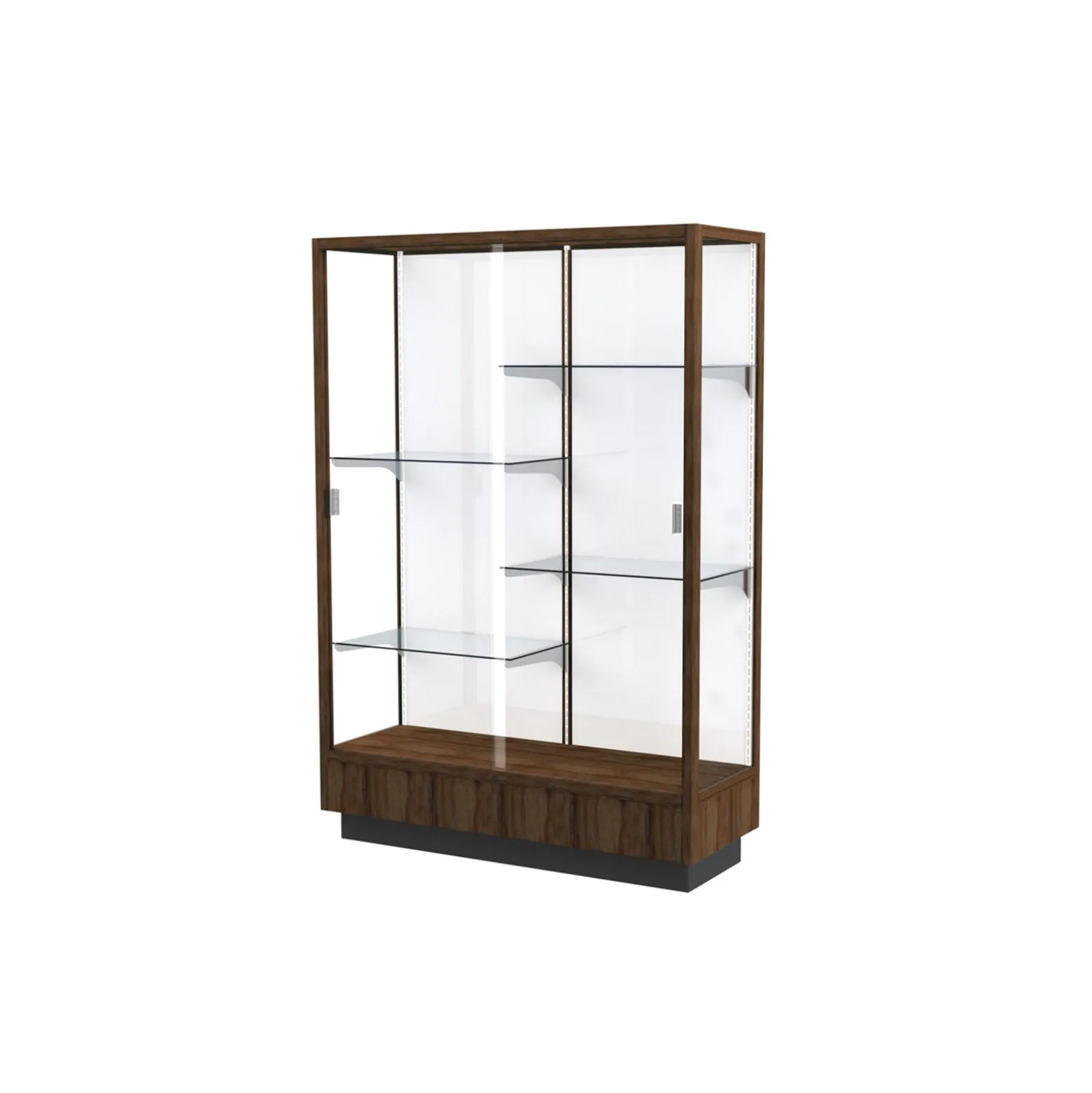 Heritage Poplar Trophy Display Case with White Back - 48"W x 70"H