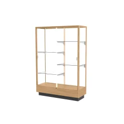 Heritage Poplar Trophy Display Case with White Back - 48