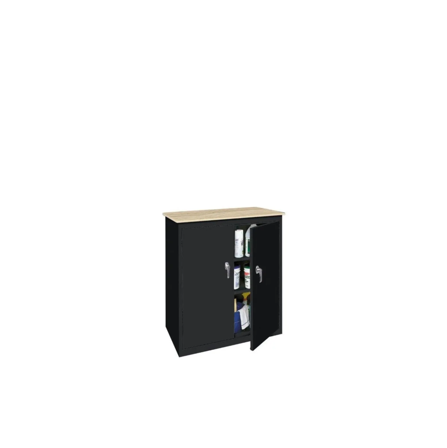Hetfield Three Shelf Counter High Cabinet with Plastic Laminate Top - 37"W
