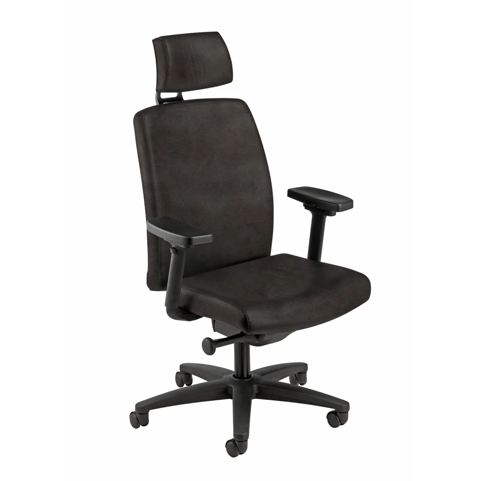 High Back Leather Chair with Headrest