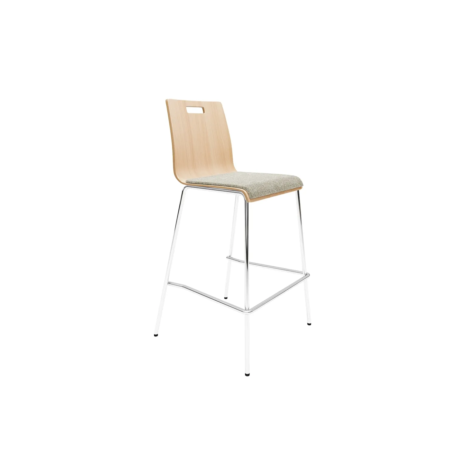 High-Back Upholstered Bar-Height Stool