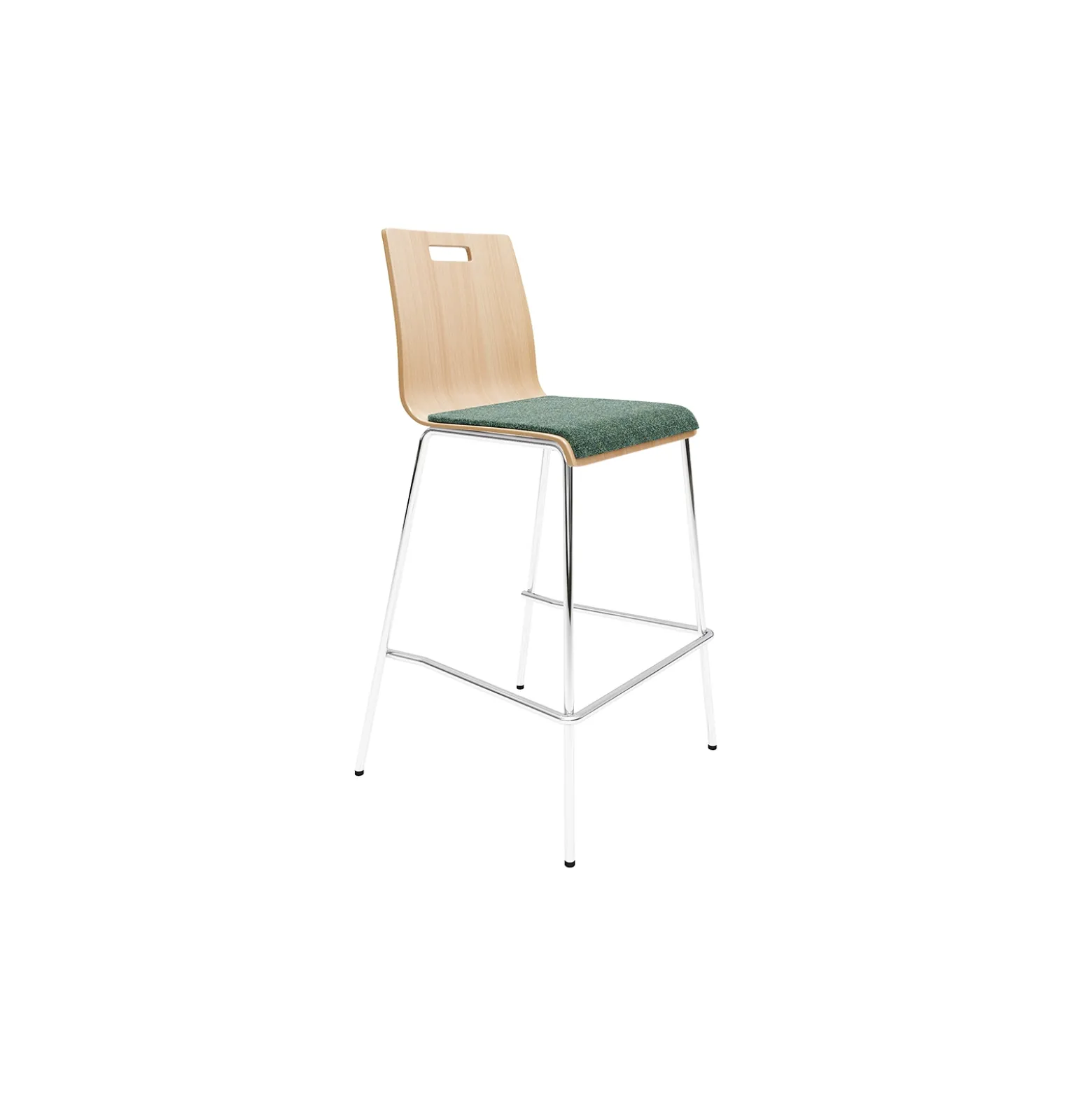High-Back Upholstered Bar-Height Stool