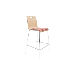 High-Back Upholstered Bar-Height Stool