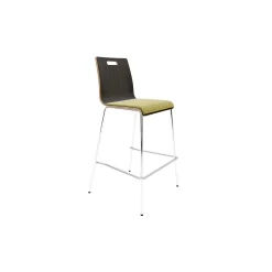 High-Back Upholstered Bar-Height Stool
