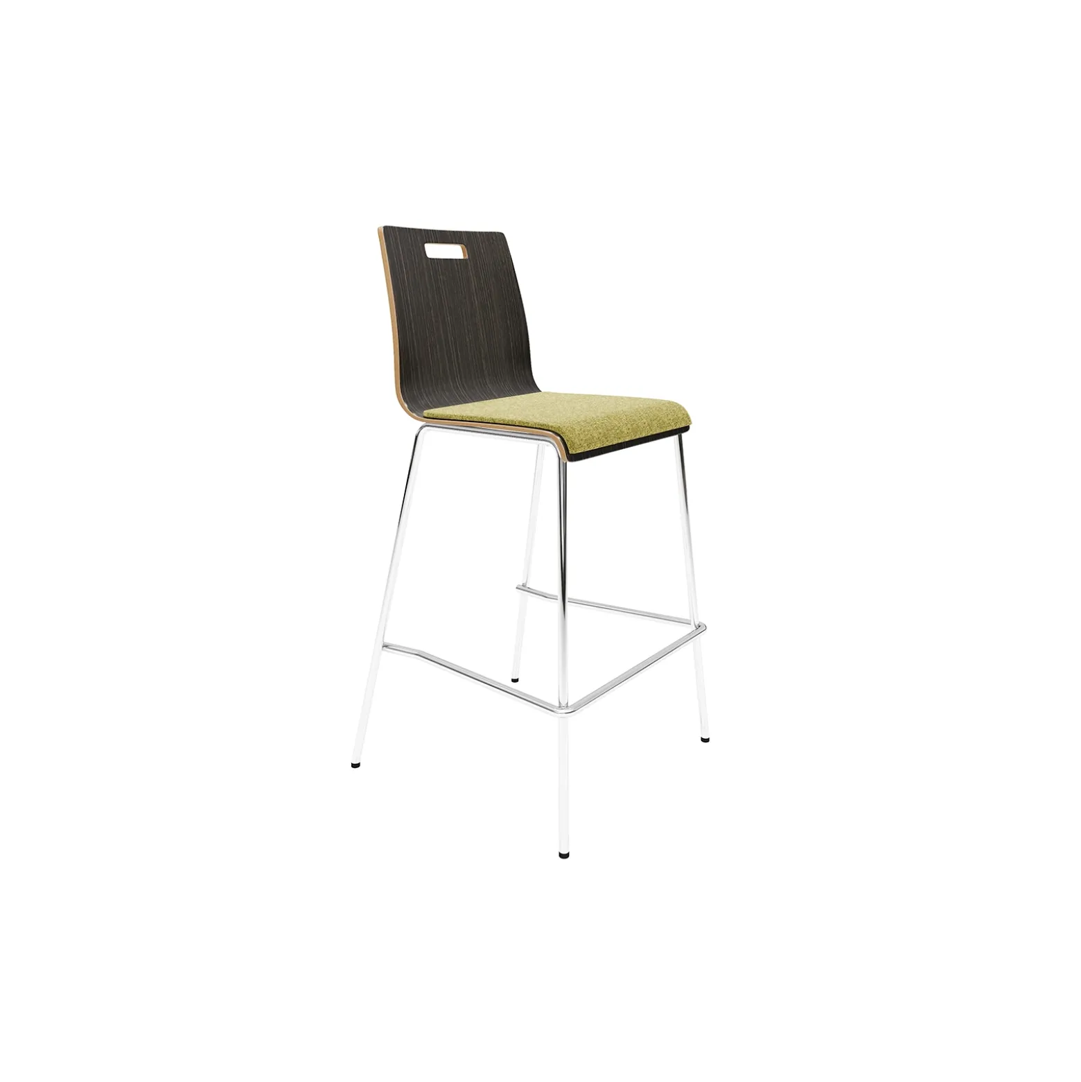 High-Back Upholstered Bar-Height Stool