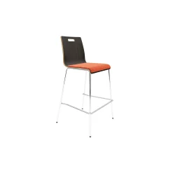High-Back Upholstered Bar-Height Stool