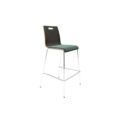 High-Back Upholstered Bar-Height Stool