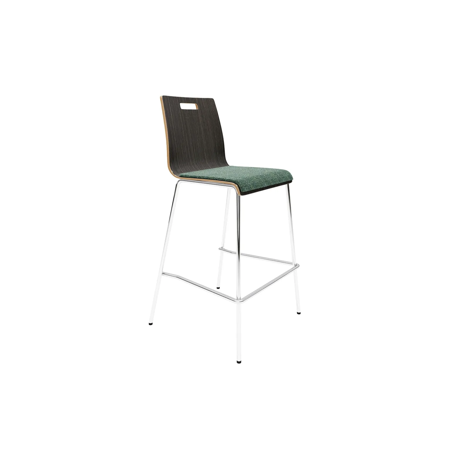 High-Back Upholstered Bar-Height Stool