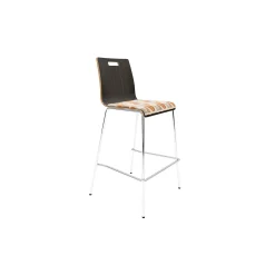 High-Back Upholstered Bar-Height Stool