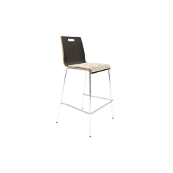 High-Back Upholstered Bar-Height Stool